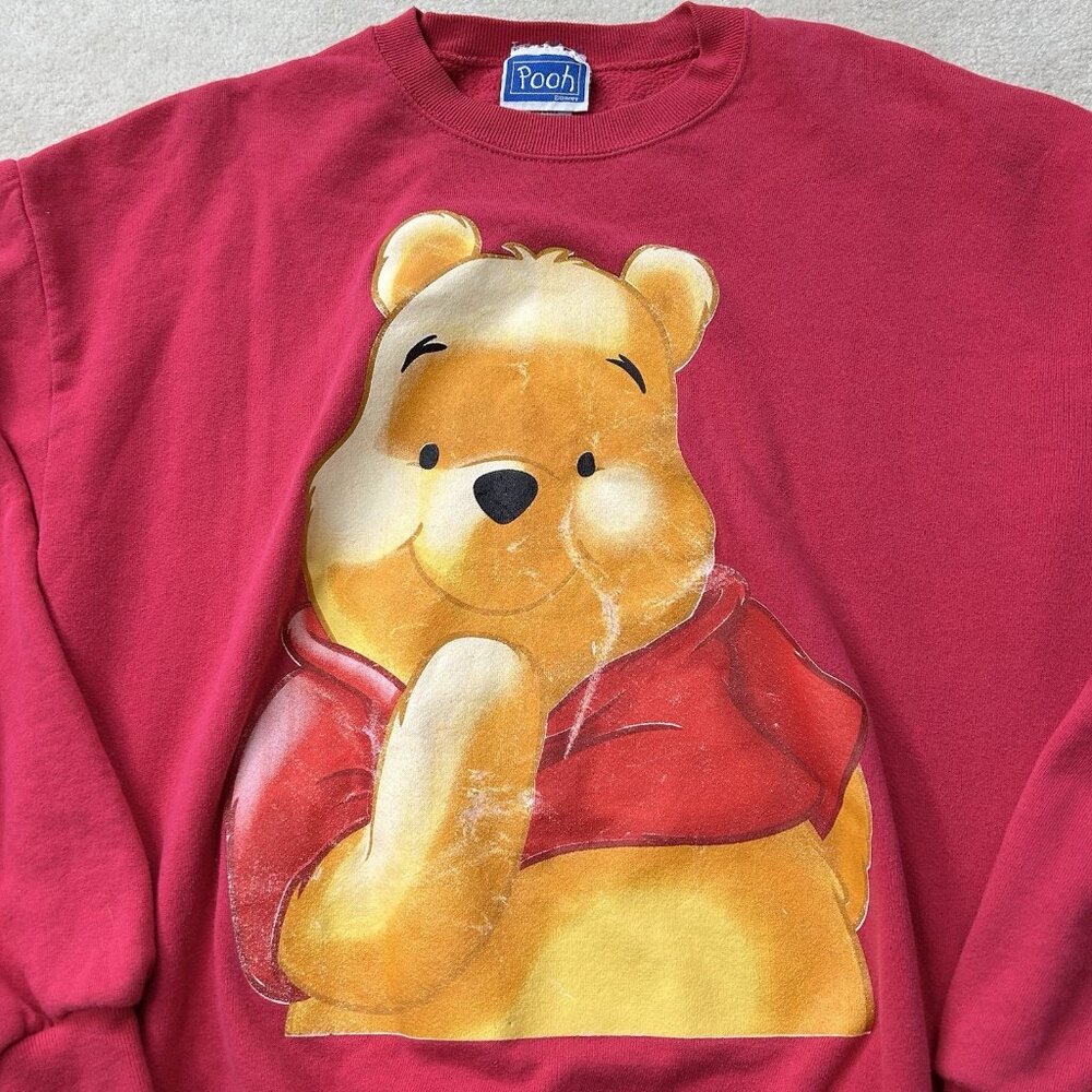 Vintage 80s Disney Sweatshirt Adult XL Winnie The Pooh Made In USA Graphic - Picture 2 of 5